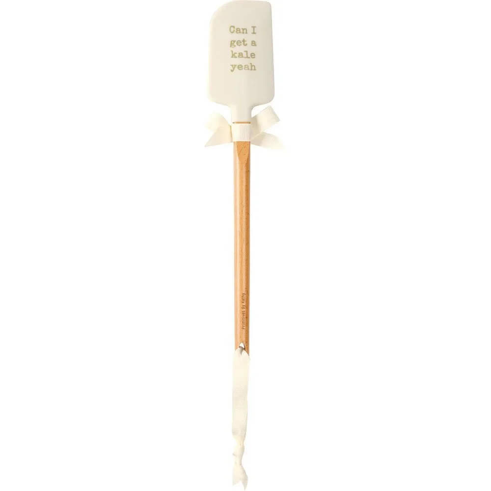 Can I Get A Kale Yeah Spatula With A Wooden Handle